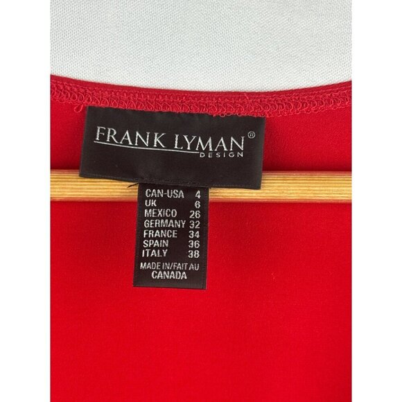 Frank Lyman Red Sleeveless Square Neck Top Size 4 - Picture 3 of 3